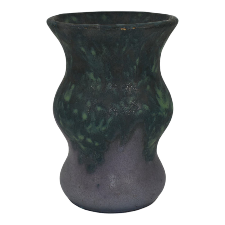 Robinson Ransbottom National Pottery 1930s Art Deco Purple Blue Ceramic Vase - Just Art Pottery