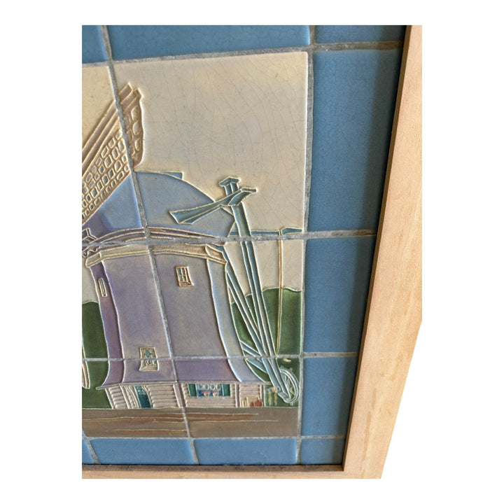 Rookwood Faience Art Pottery Dutch Scenic Windmill Ceramic Tableau Tile