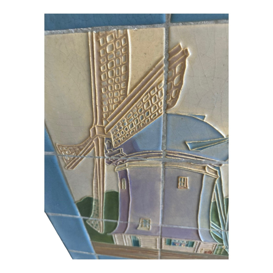 Rookwood Faience Art Pottery Dutch Scenic Windmill Ceramic Tableau Tile