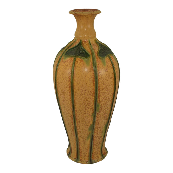 Ephraim Faience 2010 Hand Made Pottery Yellow Experimental Ceramic Vase