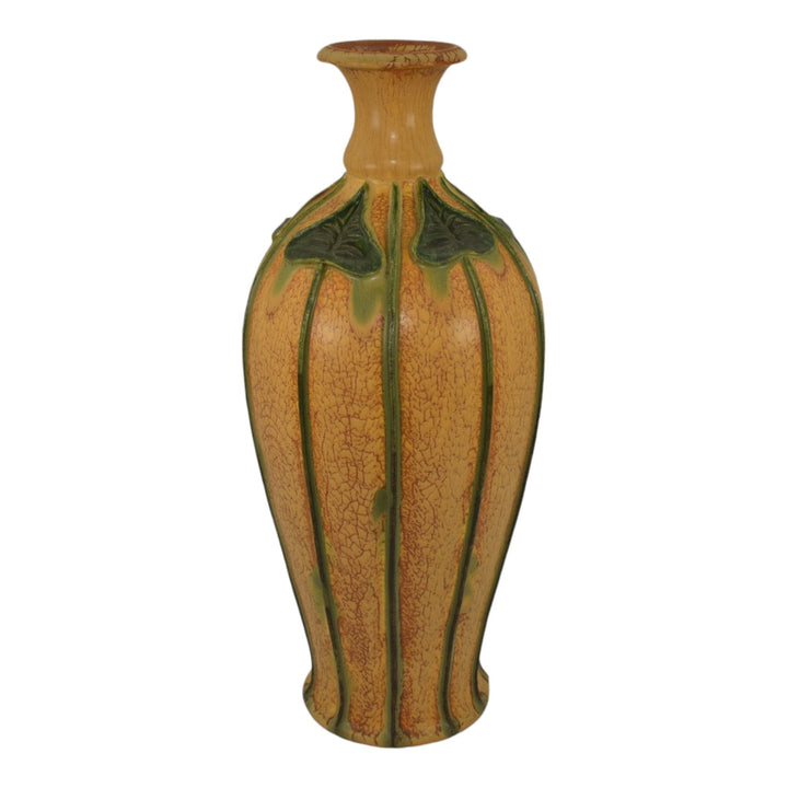 Ephraim Faience 2010 Hand Made Pottery Yellow Experimental Ceramic Vase