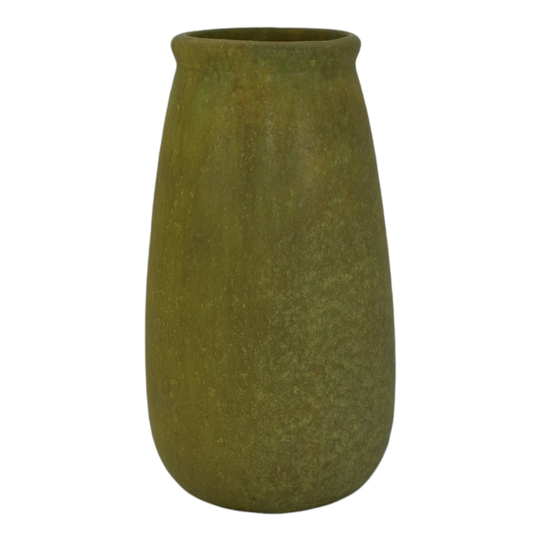 Roseville Early Carnelian Green 1916 Arts And Crafts Pottery Tall Vase 16