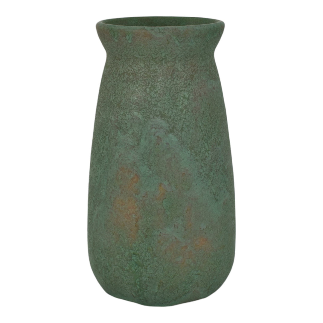 Roseville Early Carnelian Green 1916 Arts And Crafts Pottery Ceramic Vase 18