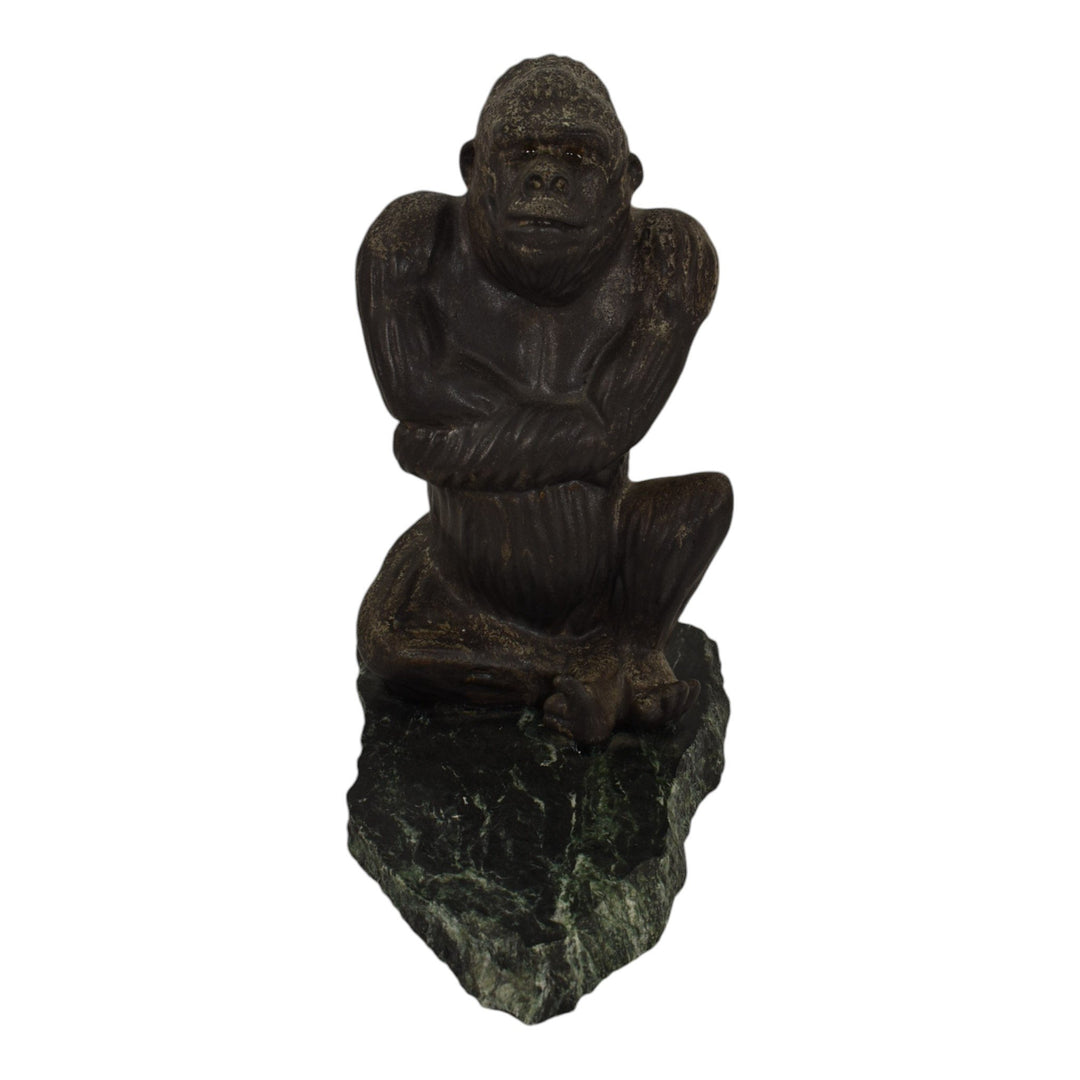 Daga Studio Vintage Art Pottery Ceramic Gorilla Figurine On A Rock 75 - Just Art Pottery