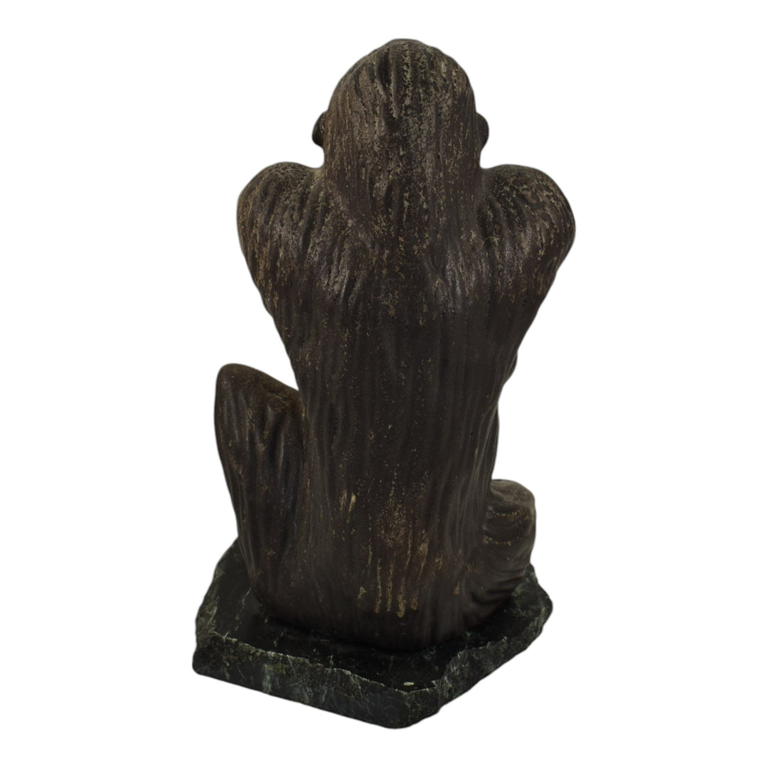 Daga Studio Vintage Art Pottery Ceramic Gorilla Figurine On A Rock 75 - Just Art Pottery