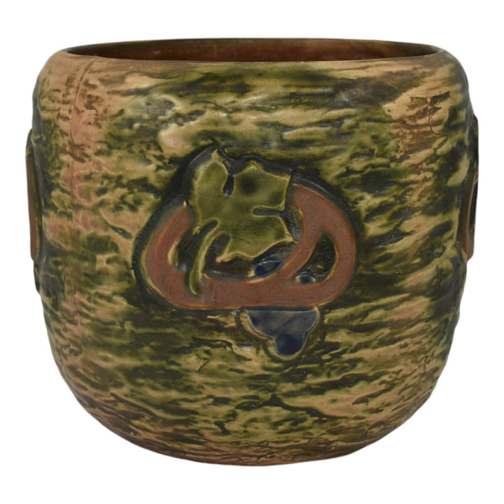 Roseville Imperial I 1921 Vintage Art Pottery Green Jardiniere Planter 591-7 - Just Art Pottery