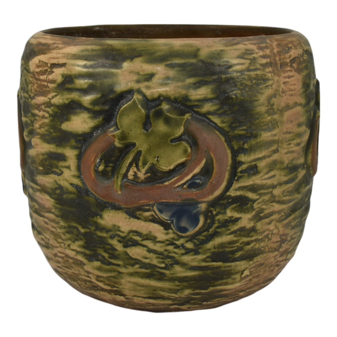 Roseville Imperial I 1921 Vintage Art Pottery Green Jardiniere Planter 591-7 - Just Art Pottery