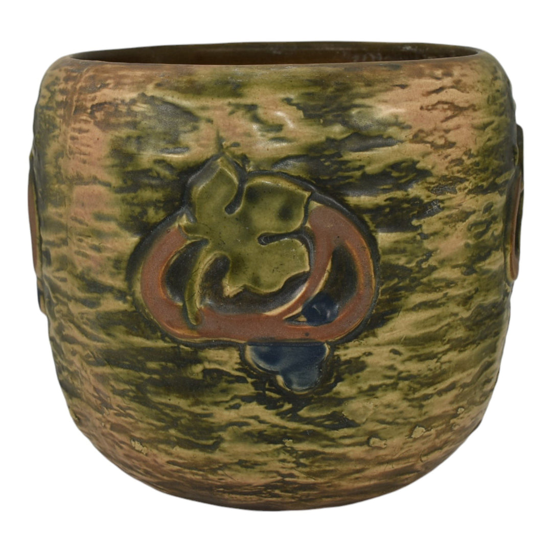 Roseville Imperial I 1921 Vintage Art Pottery Green Jardiniere Planter 591-7 - Just Art Pottery