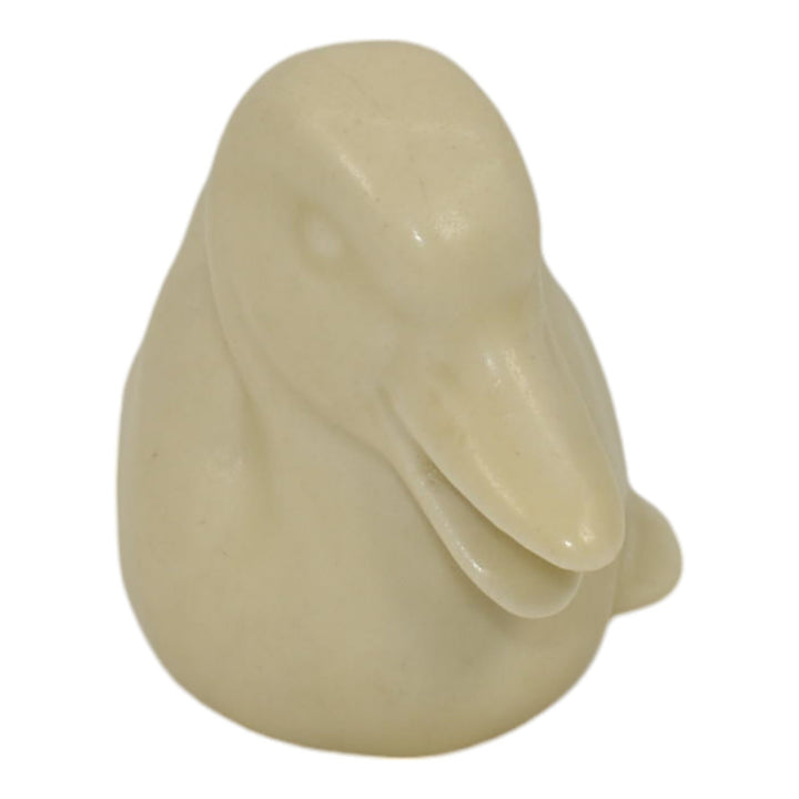 Rookwood 1937 Vintage Art Pottery White Duck Ceramic Paperweight Figurine 6064