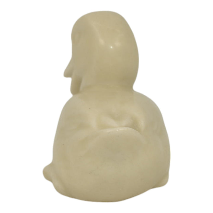 Rookwood 1937 Vintage Art Pottery White Duck Ceramic Paperweight Figurine 6064
