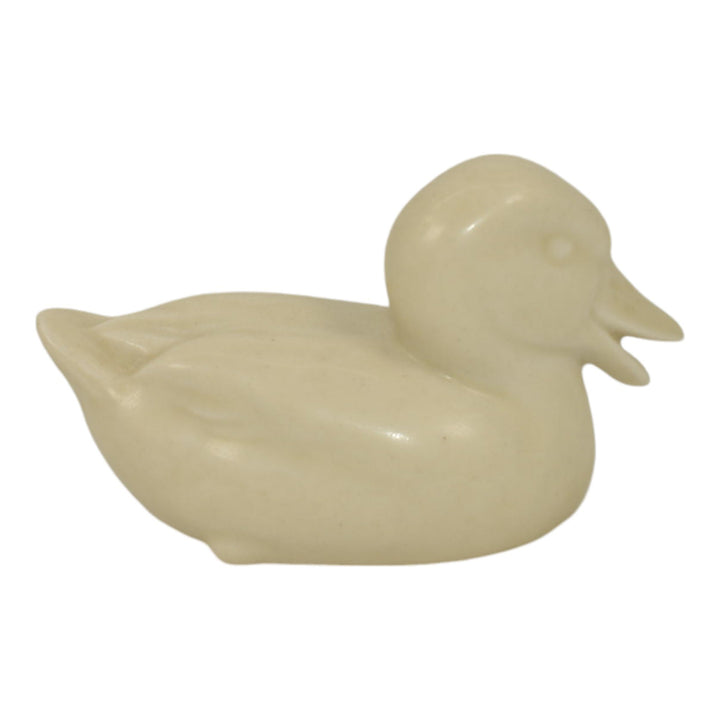 Rookwood 1937 Vintage Art Pottery White Duck Ceramic Paperweight Figurine 6064