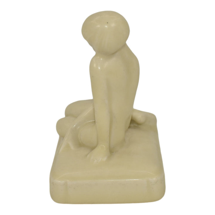 Rookwood 1932 Vintage Art Pottery Matte Ivory Nude Female Paperweight 2868 Abel