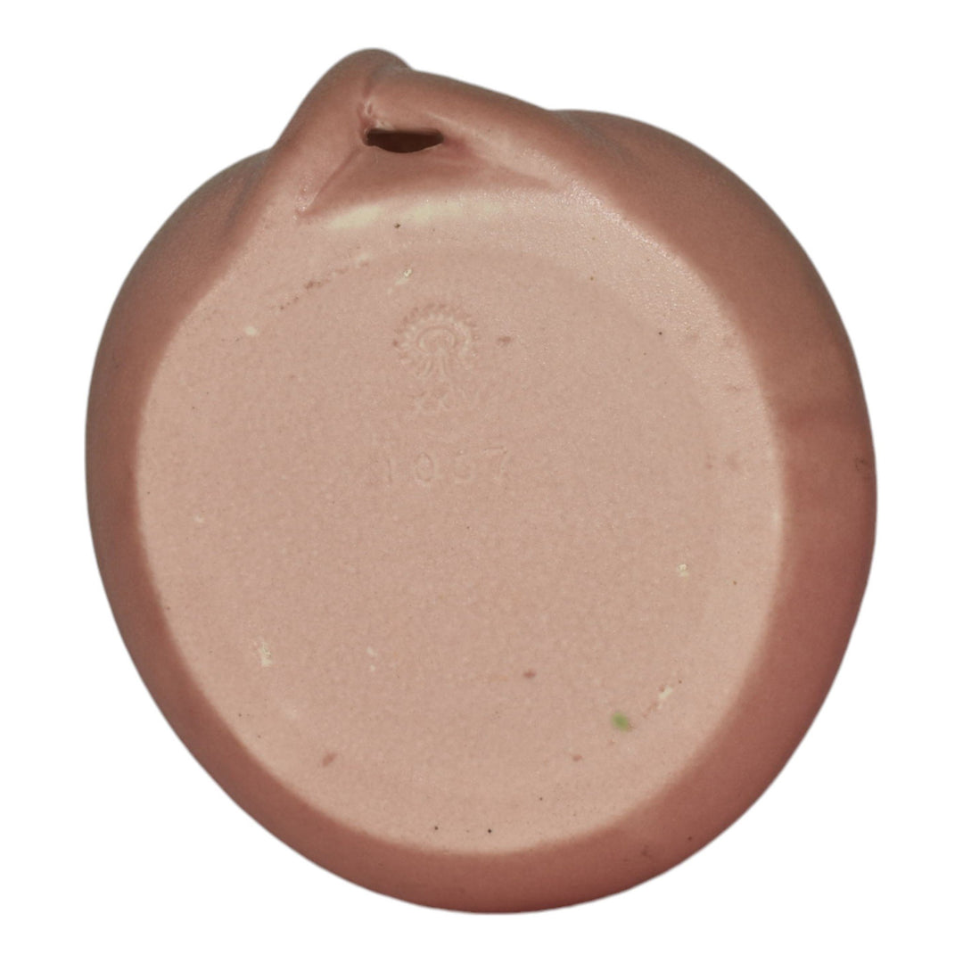 Rookwood 1924 Vintage Art Pottery Pink Lily Pad Ceramic Candle Holder 1067 - Just Art Pottery