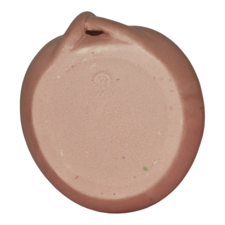 Rookwood 1924 Vintage Art Pottery Pink Lily Pad Ceramic Candle Holder 1067 - Just Art Pottery