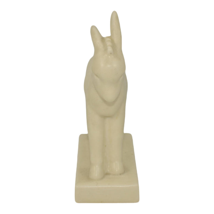 Rookwood 1941 Art Pottery Matte White Donkey Paperweight Figurine 6241 Abel