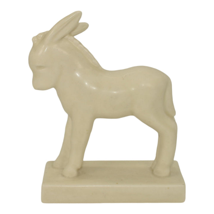 Rookwood 1941 Art Pottery Matte White Donkey Paperweight Figurine 6241 Abel