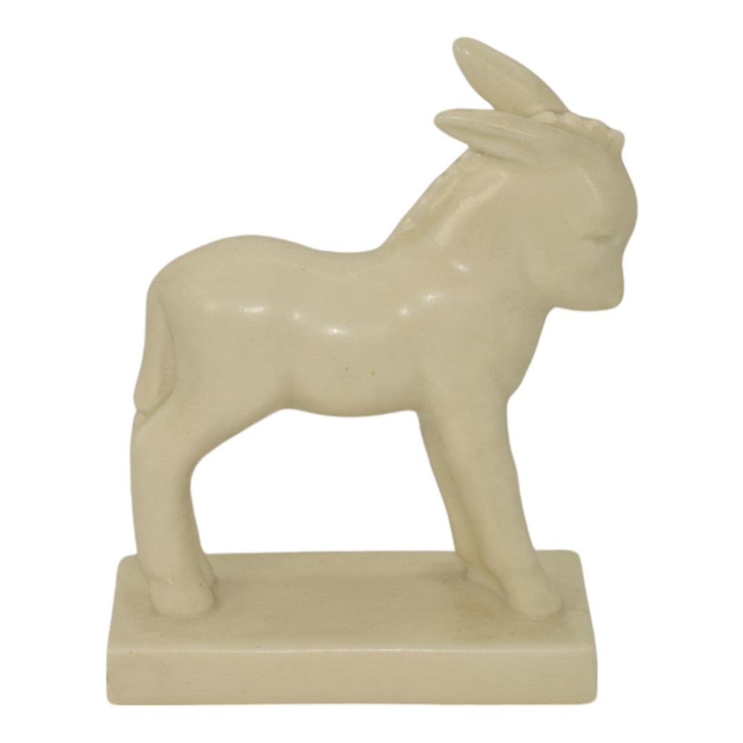 Rookwood 1941 Art Pottery Matte White Donkey Paperweight Figurine 6241 Abel