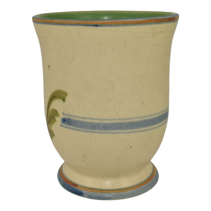 Weller Bonito 1927-33 Art Pottery Hand Painted Pansy Ceramic Vase Pillsbury - Just Art Pottery