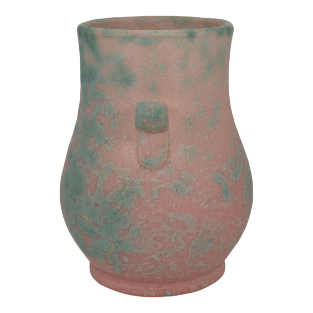 Burley Winter 1930s Vintage Arts And Crafts Pottery Purple Mottled Ceramic Vase - Just Art Pottery