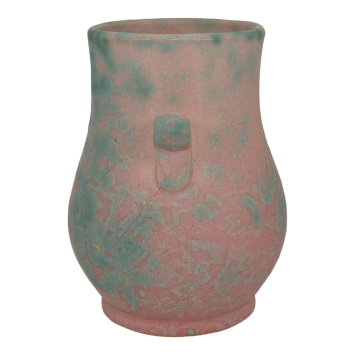 Burley Winter 1930s Vintage Arts And Crafts Pottery Purple Mottled Ceramic Vase - Just Art Pottery