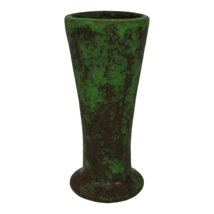 Weller Coppertone 1920s Vintage Arts and Crafts Pottery Matte Green Ceramic Vase