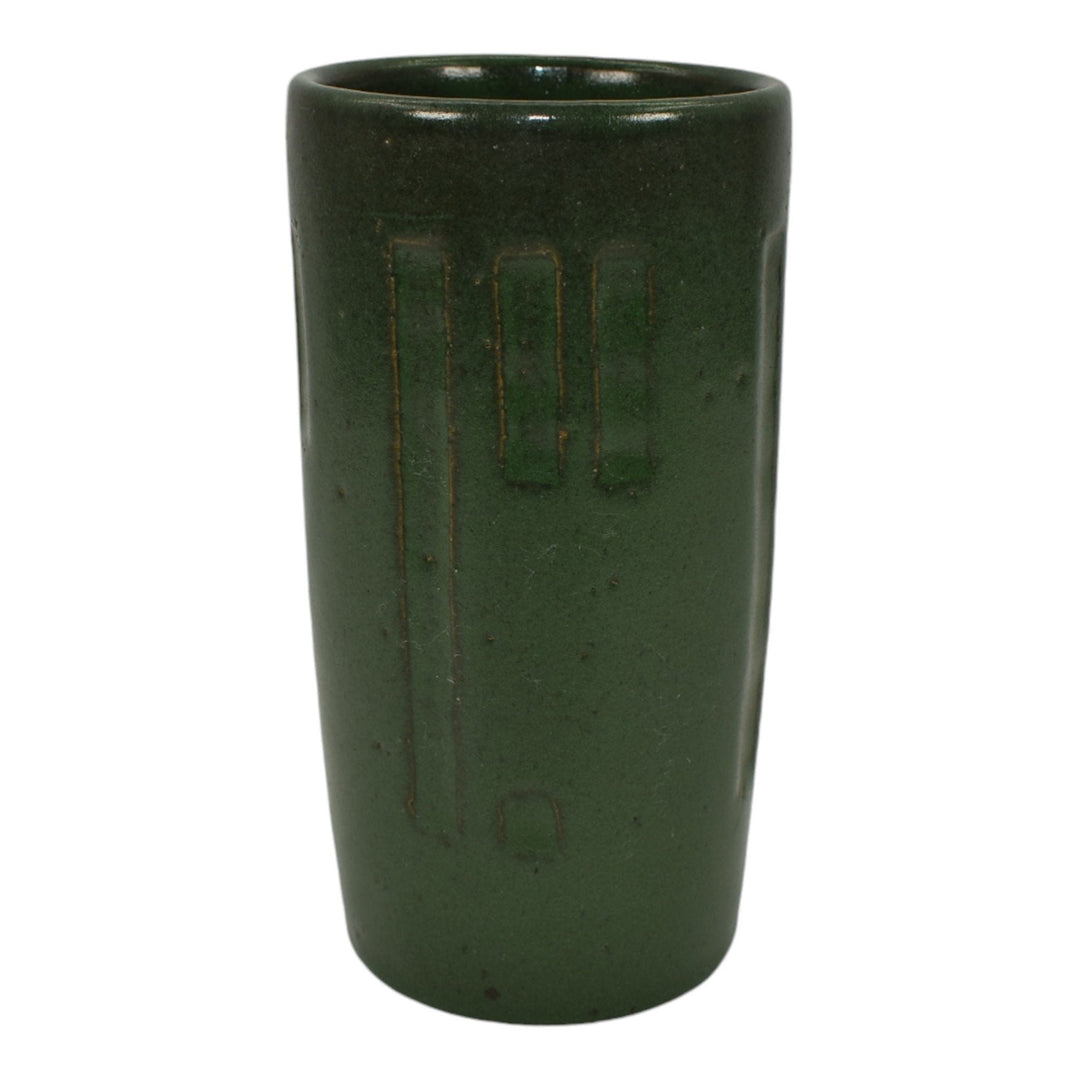 Cedric Christy Brown Studio Art Pottery Matte Green Hand Made Ceramic Vase