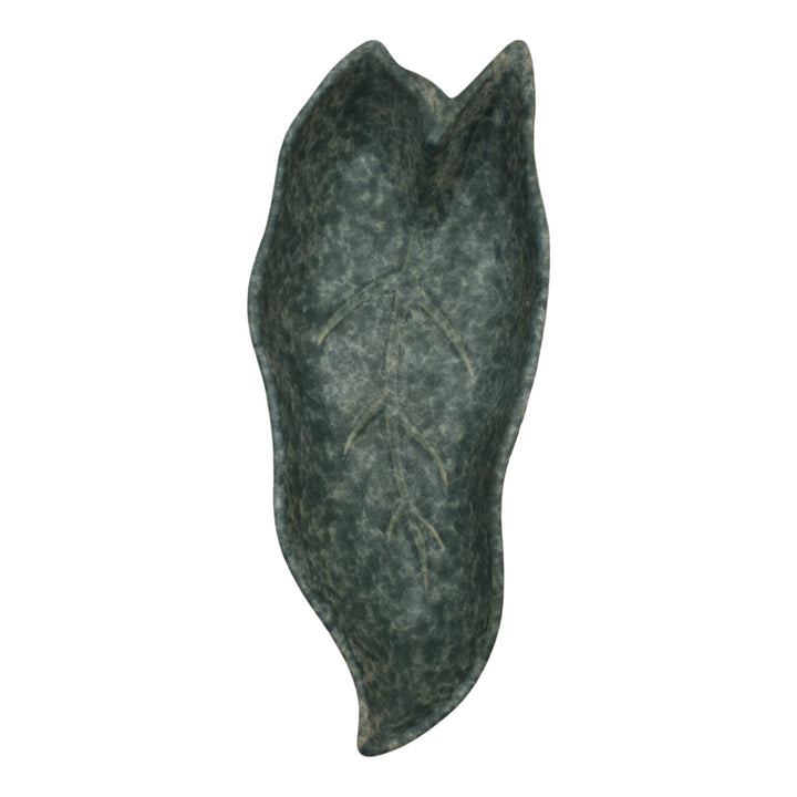 Roseville Capri 1954 Mid Century Modern Pottery Mottled Green Leaf Bowl 533-10 - Just Art Pottery