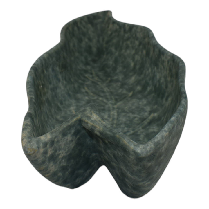Roseville Capri 1954 Mid Century Modern Pottery Mottled Green Leaf Bowl 533-10 - Just Art Pottery