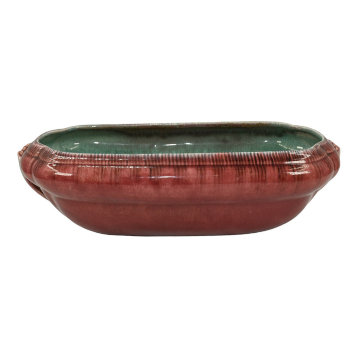Roseville Orian Red 1935 Vintage Art Deco Pottery Ceramic Console Bowl 273-12