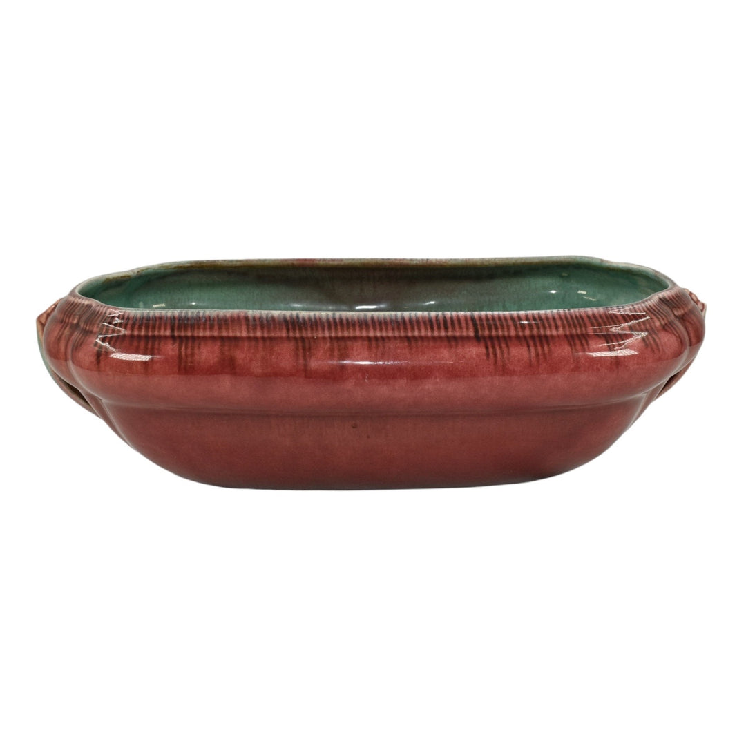 Roseville Orian Red 1935 Vintage Art Deco Pottery Ceramic Console Bowl 273-12