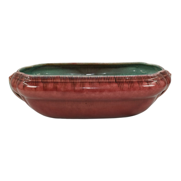 Roseville Orian Red 1935 Vintage Art Deco Pottery Ceramic Console Bowl 273-12
