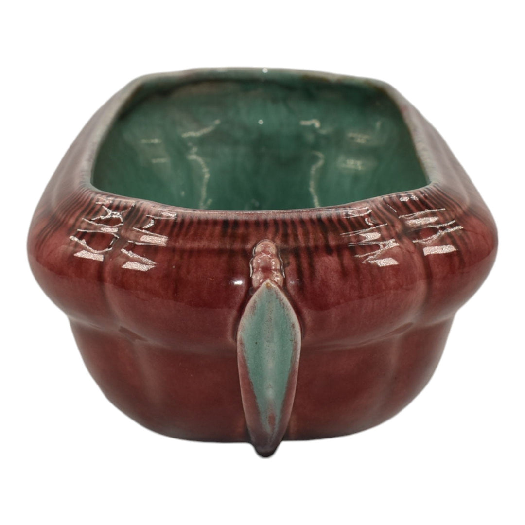 Roseville Orian Red 1935 Vintage Art Deco Pottery Ceramic Console Bowl 273-12