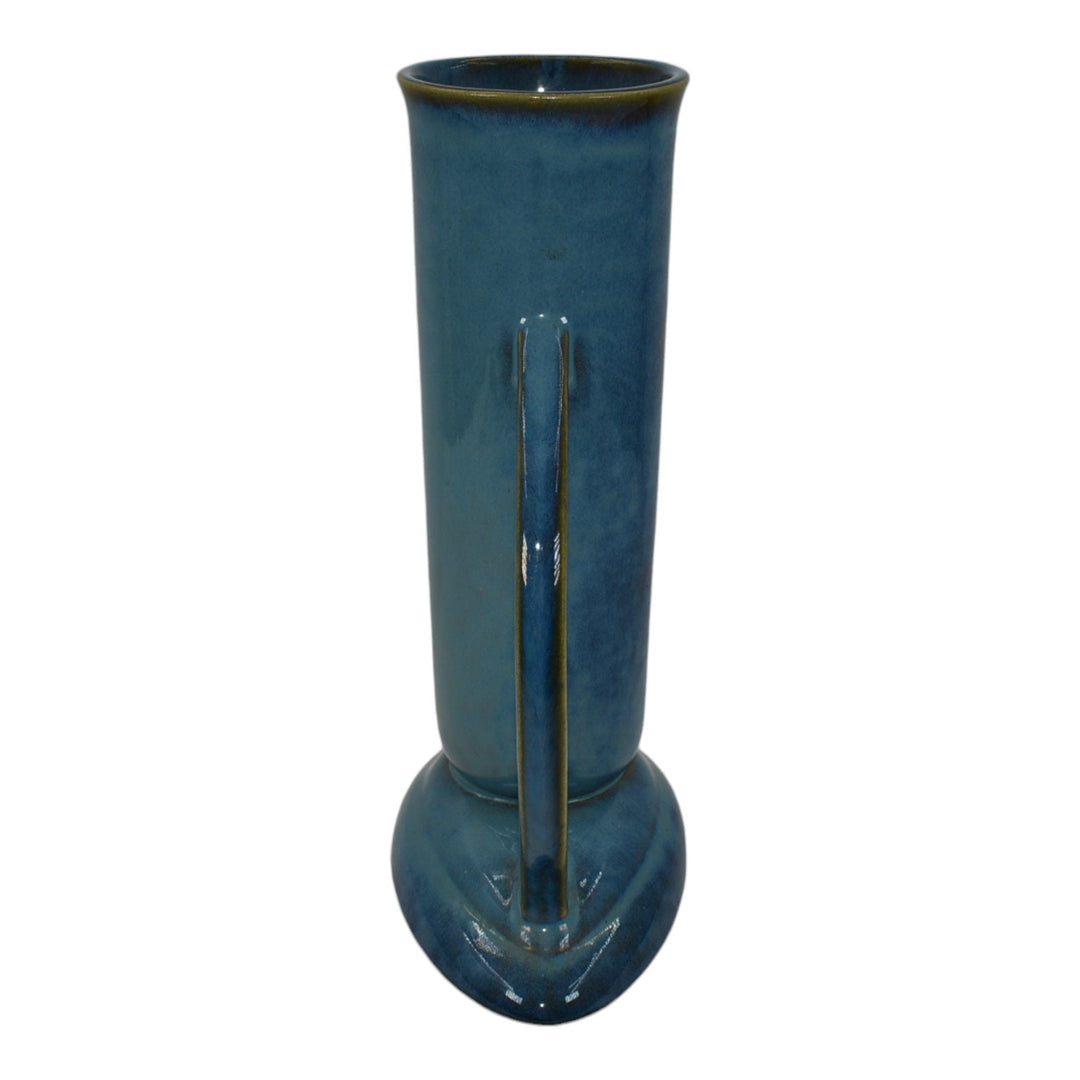 Roseville Rozane Patterns Blue 1941 Mid Century Modern Pottery Ceramic Vase 7-9