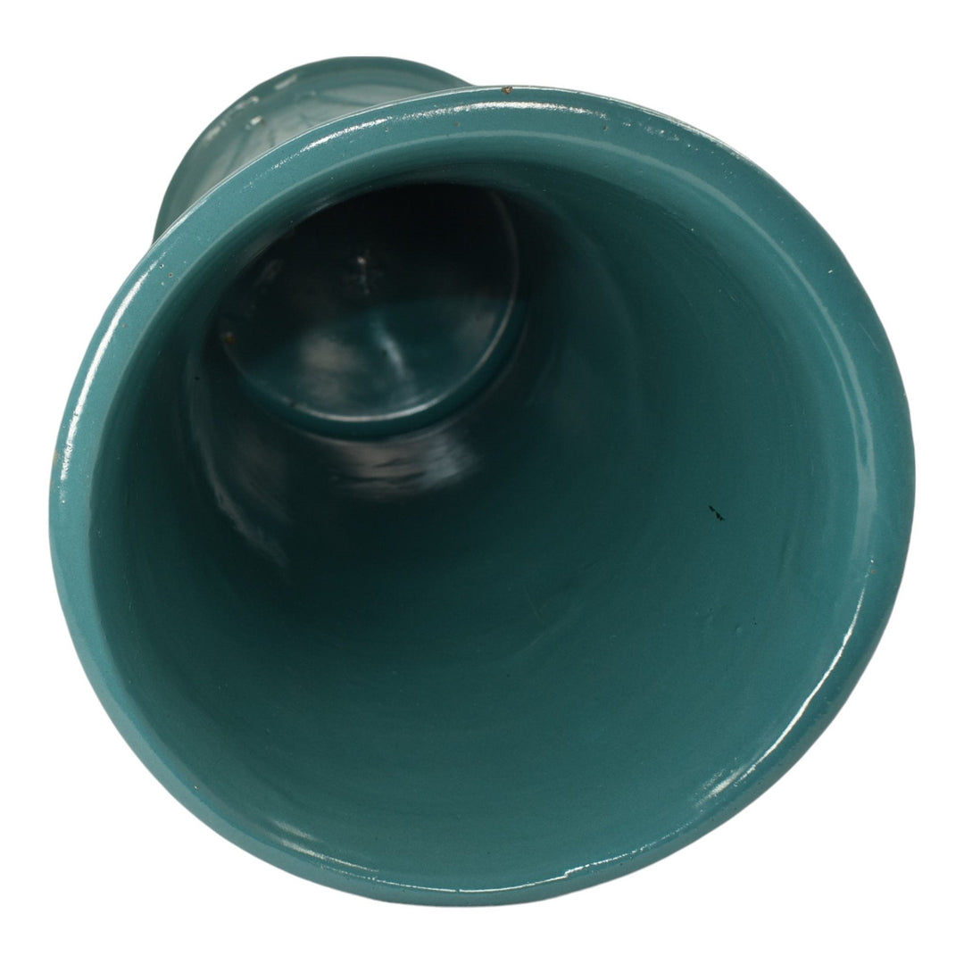 Robinson Ransbottom 1930s Vintage Ohio Pottery Blue Ceramic Floor Vase - Just Art Pottery