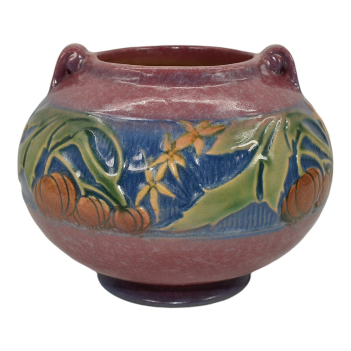 Roseville Baneda Pink 1932 Vintage Art Deco Pottery Handled Ceramic Vase 235-5 - Just Art Pottery