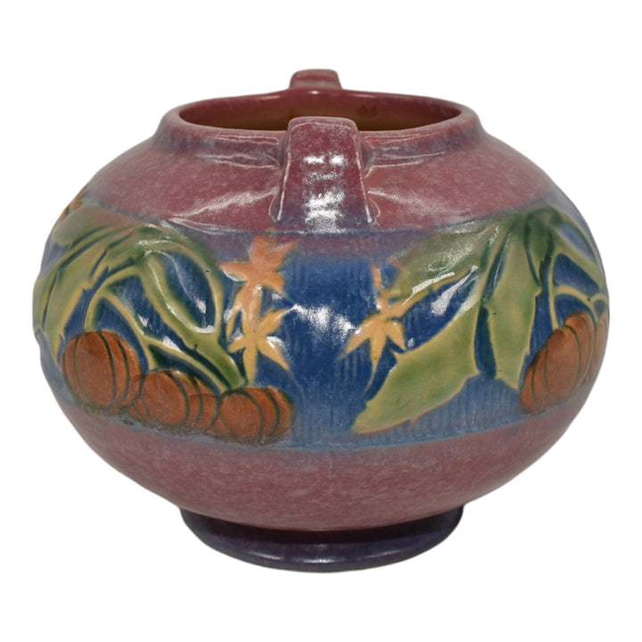Roseville Baneda Pink 1932 Vintage Art Deco Pottery Handled Ceramic Vase 235-5 - Just Art Pottery