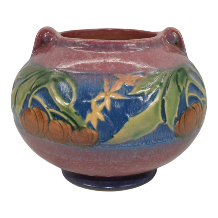 Roseville Baneda Pink 1932 Vintage Art Deco Pottery Handled Ceramic Vase 235-5 - Just Art Pottery