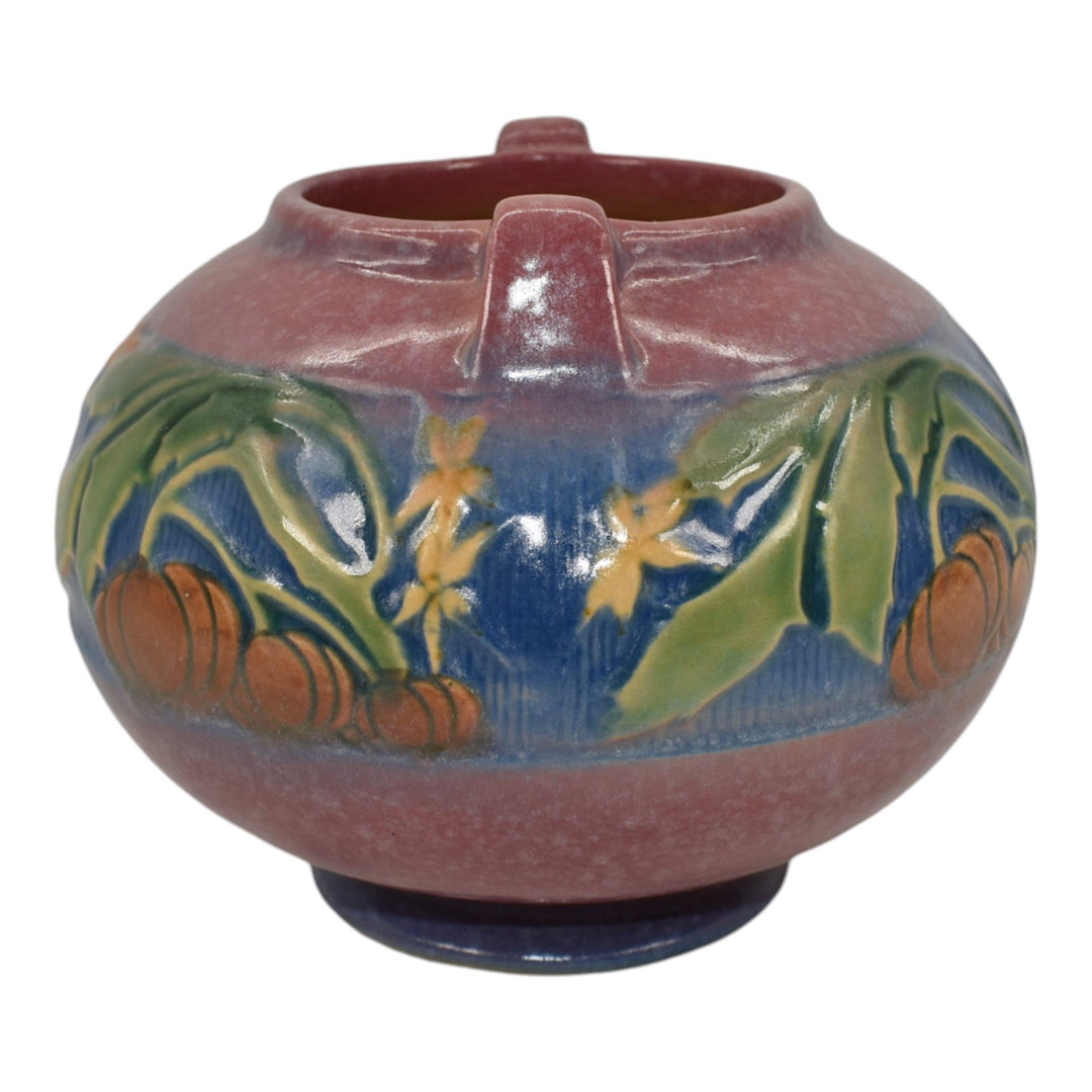 Roseville Baneda Pink 1932 Vintage Art Deco Pottery Handled Ceramic Vase 235-5 - Just Art Pottery