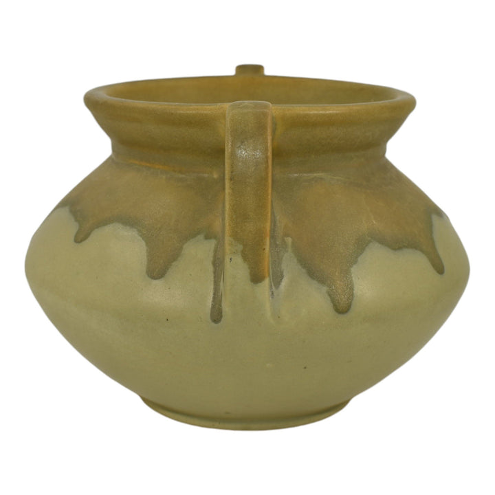 Roseville Carnelian I Green Drip 1926 Vintage Arts And Crafts Pottery Vase 357-5 - Just Art Pottery