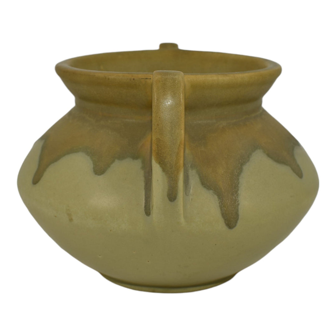 Roseville Carnelian I Green Drip 1926 Vintage Arts And Crafts Pottery Vase 357-5 - Just Art Pottery
