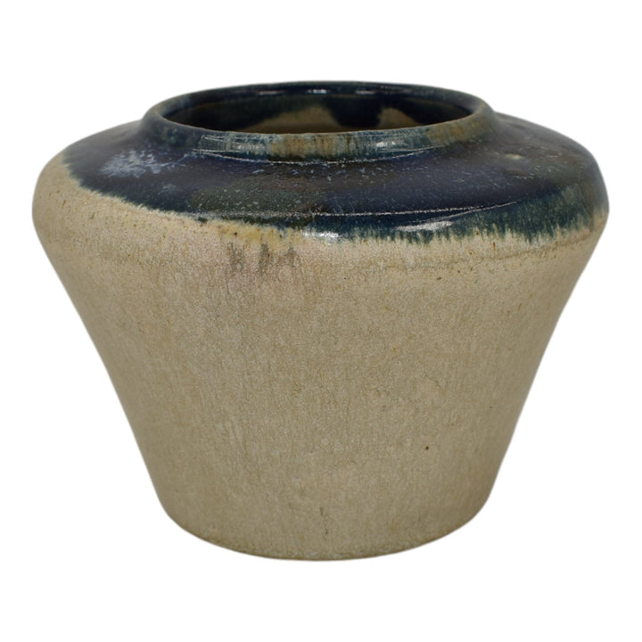 Zanesville Stoneware 1930s Vintage Art Deco Pottery Blue Zasko Ceramic Vase 18