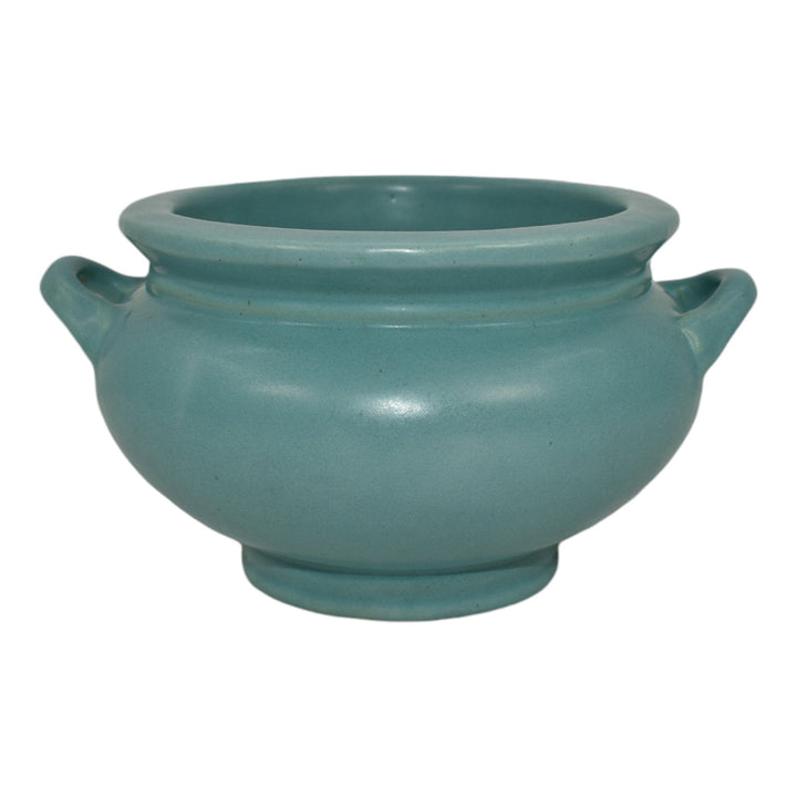 Roseville Solid Colors Rosecraft Turquoise Pottery Jardiniere Planter 550-4