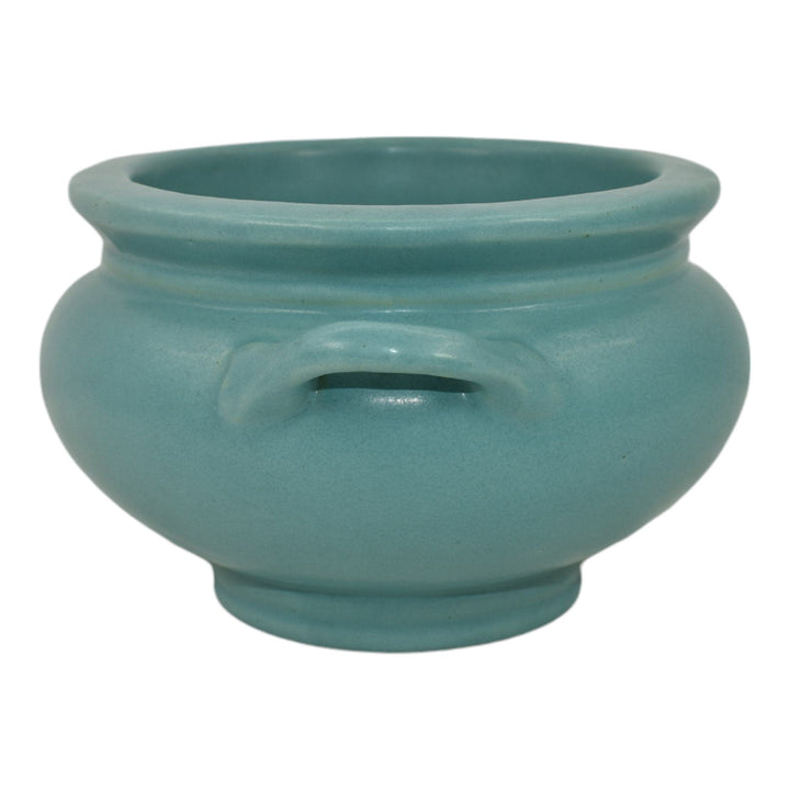 Roseville Solid Colors Rosecraft Turquoise Pottery Jardiniere Planter 550-4