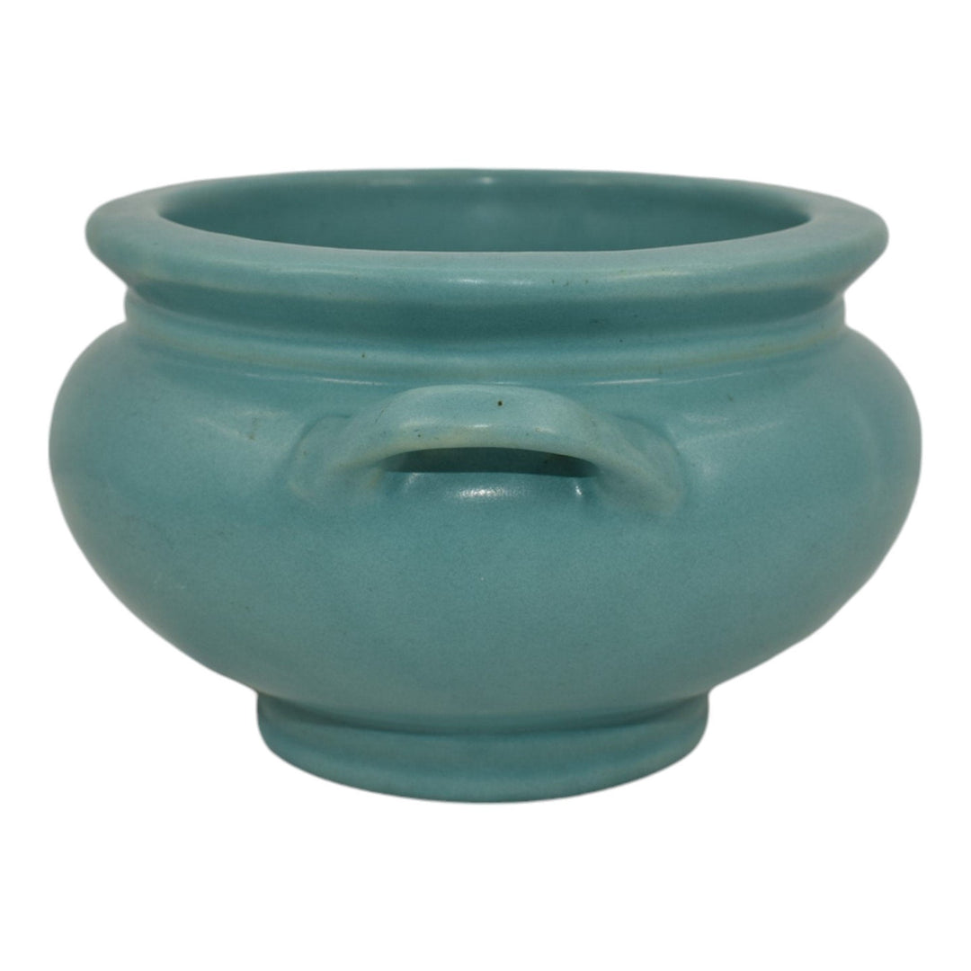 Roseville Solid Colors Rosecraft Turquoise Pottery Jardiniere Planter 550-4