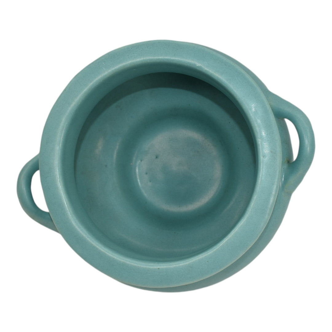 Roseville Solid Colors Rosecraft Turquoise Pottery Jardiniere Planter 550-4