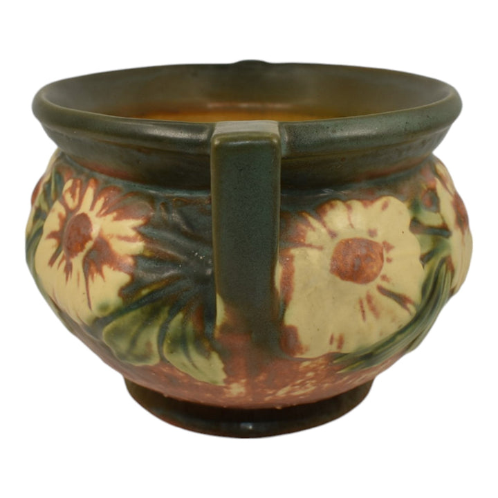 Roseville Dahlrose 1928 Vintage Arts And Crafts Pottery Ceramic Bowl 180-8