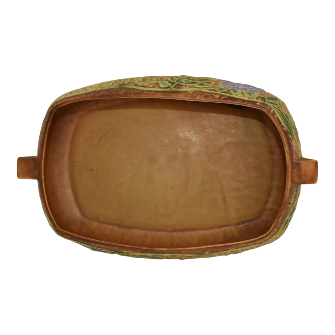 Roseville Wisteria Tan 1933 Arts And Crafts Pottery Ceramic Console Bowl 243-5 - Just Art Pottery