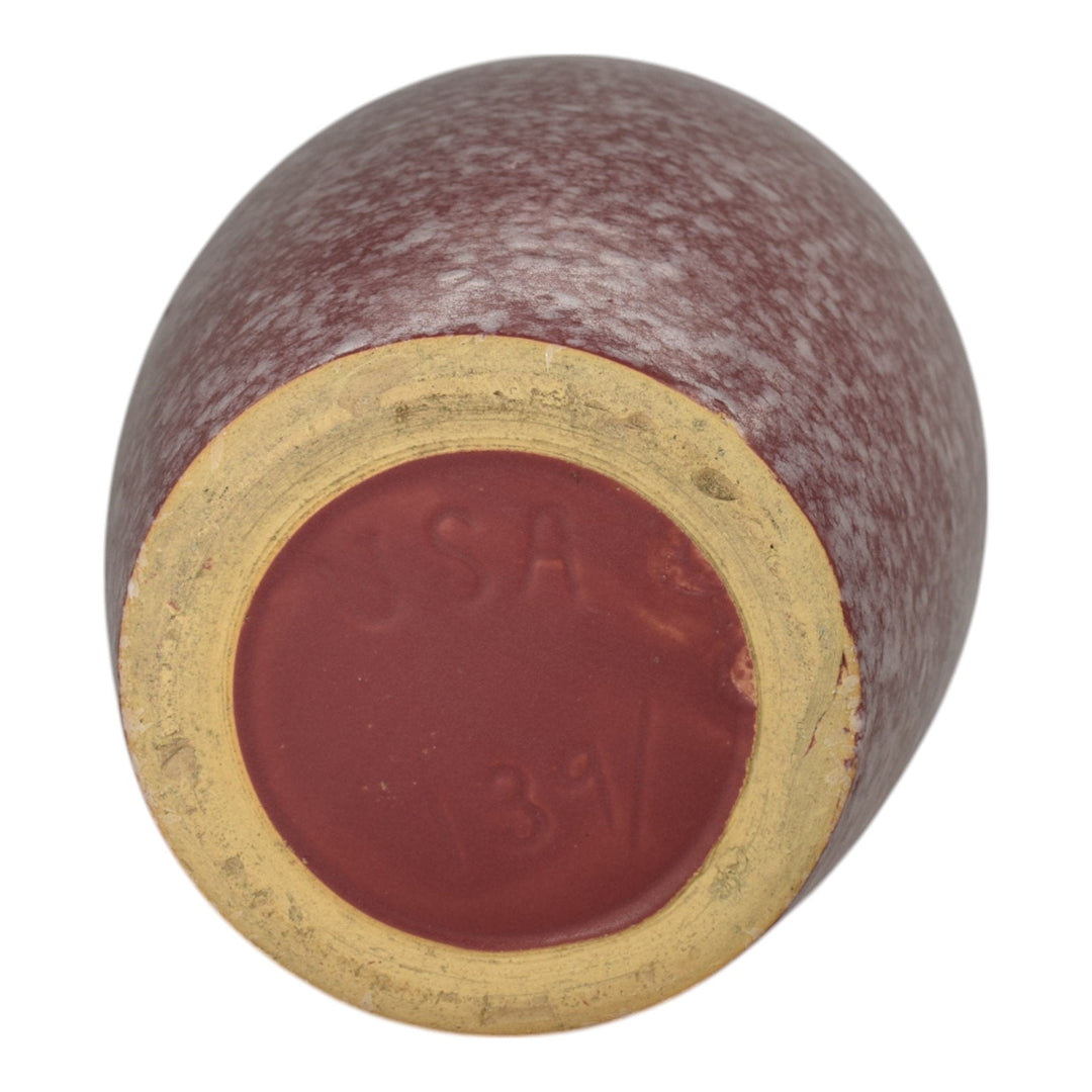 Robinson Ransbottom 1930s Ohio Vintage Art Deco Pottery Pink Ceramic Vase 139 - Just Art Pottery