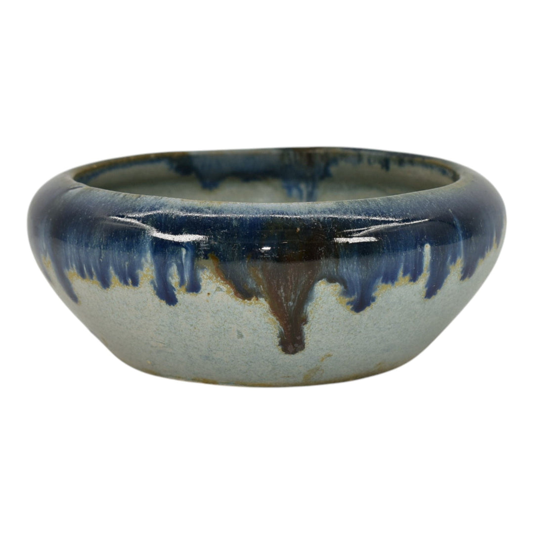 Zanesville Stoneware 1930s Vintage Art Pottery Blue Zasko Ceramic Bowl 4