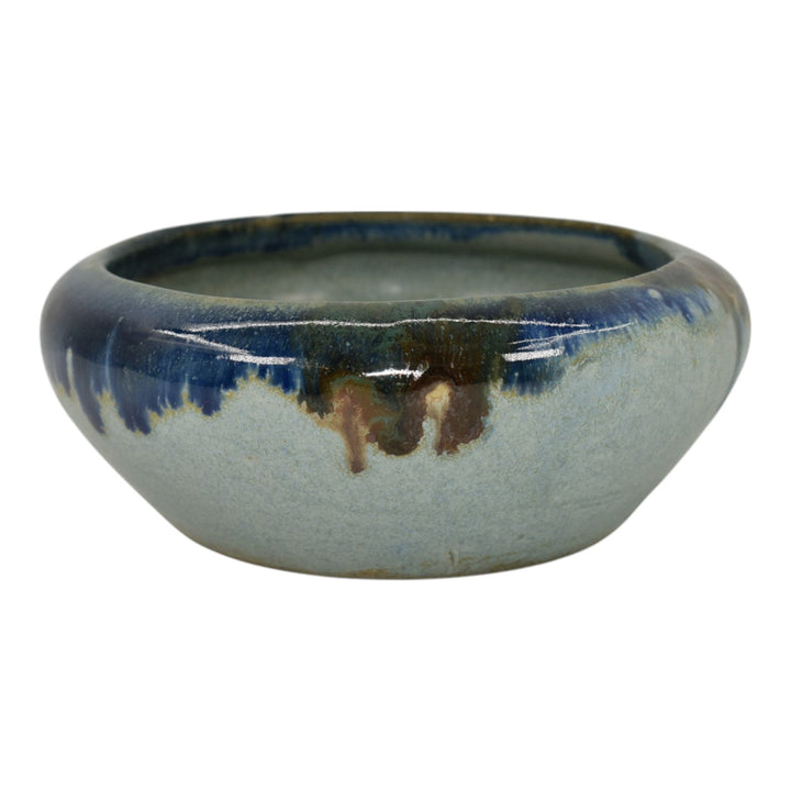 Zanesville Stoneware 1930s Vintage Art Pottery Blue Zasko Ceramic Bowl 4